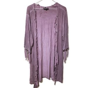 POL women's Shrug Jacket kimono boho dusty Mauve S